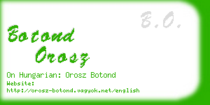 botond orosz business card